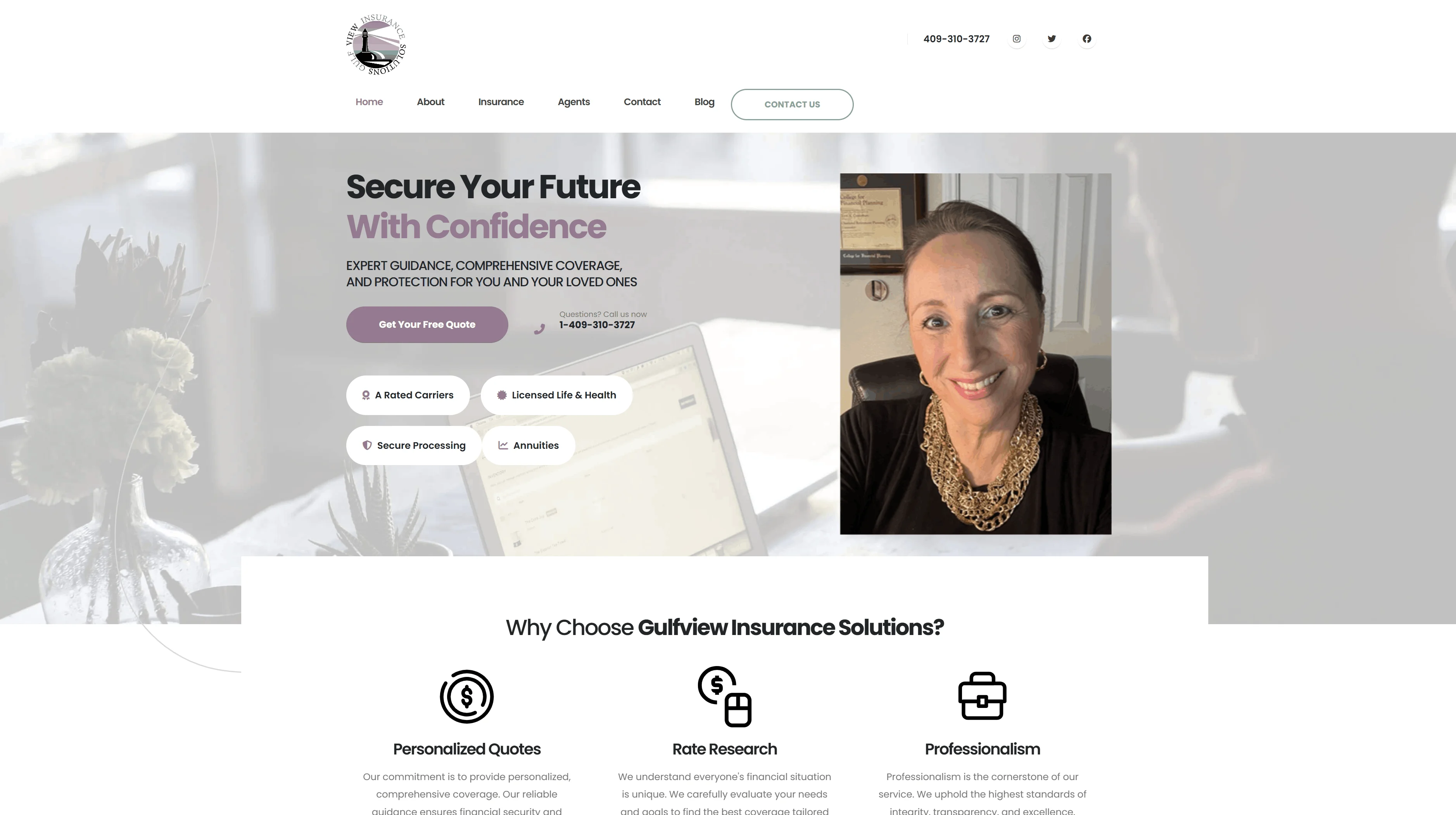 Gulfview Insurance website screenshot
